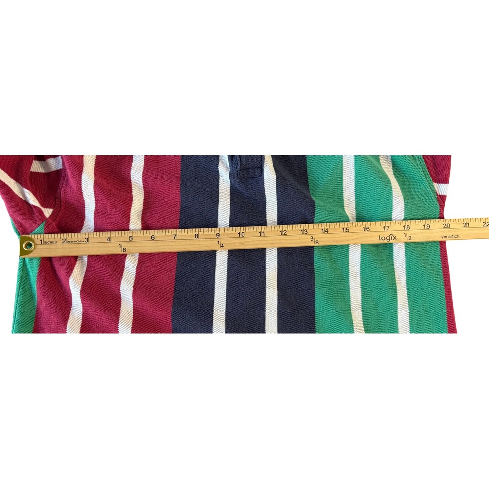 Vintage Sutter‎ & Grant Striped Polo Shirt Mens XL Colorblock Made in USA 90s - Picture 4 of 9